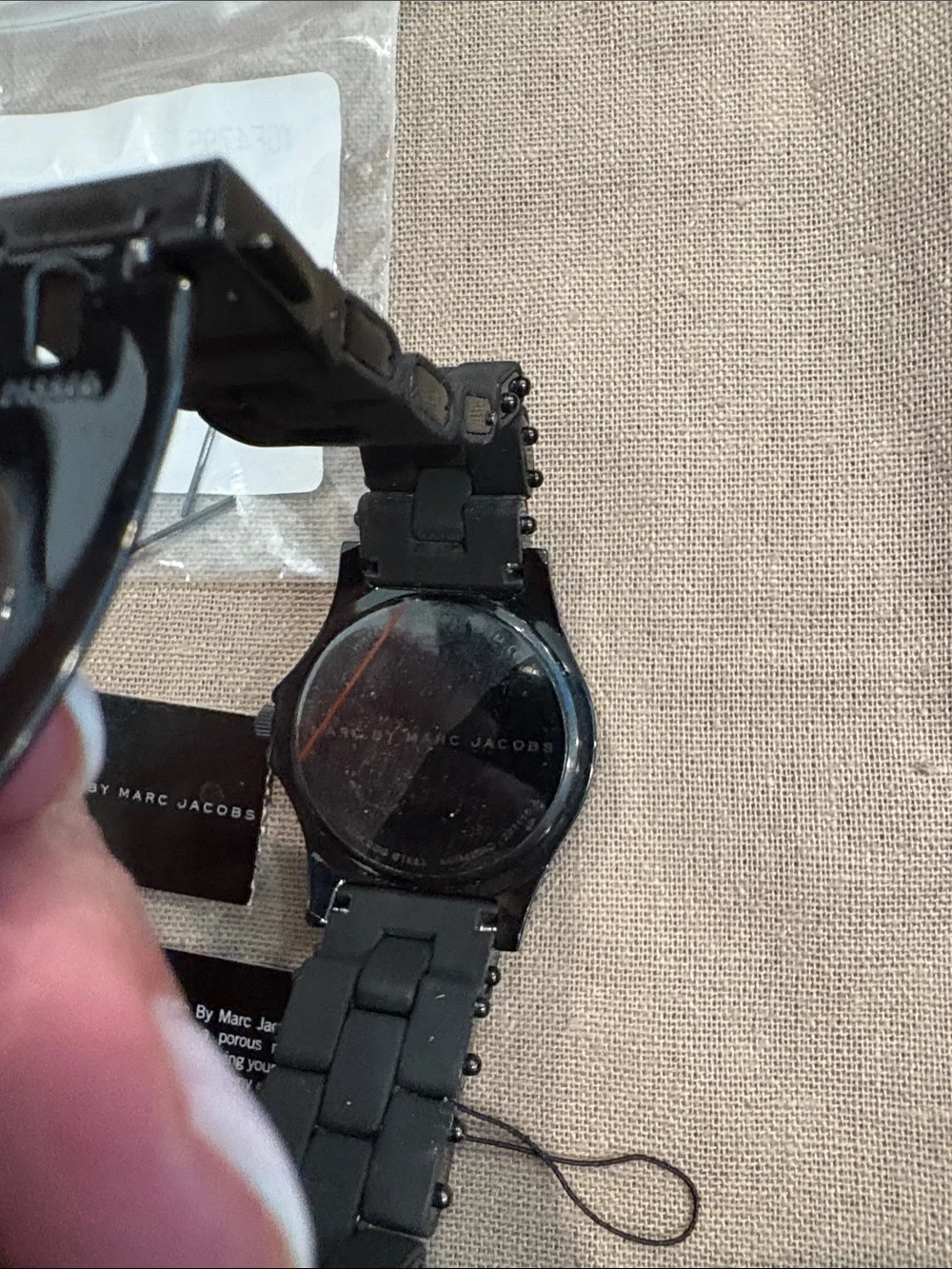 Marc Jacobs Black Crystal-Bezel Women's Watch. NWT